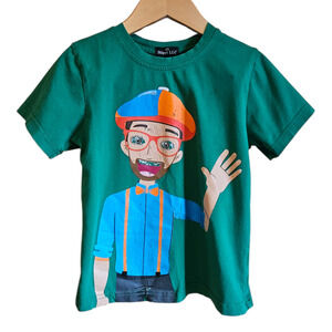 Blippi LLC Toddler T-Shirt Character Graphic Short Sleeve Green Size 4T